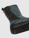 Zip Up Boots EZRA649SOF DENIM W/GREY FELT
